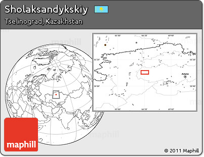 Blank Location Map of Sholaksandykskiy