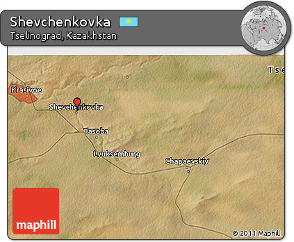 Satellite 3D Map of Shevchenkovka