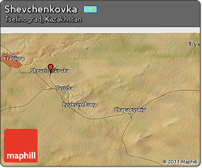 Satellite 3D Map of Shevchenkovka
