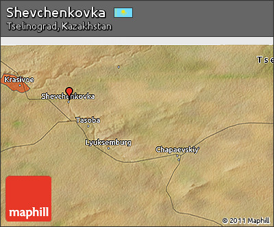 Satellite 3D Map of Shevchenkovka