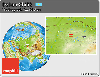 Physical Location Map of Dzhan-Chilik