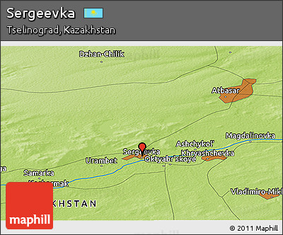 Physical Panoramic Map of Sergeevka