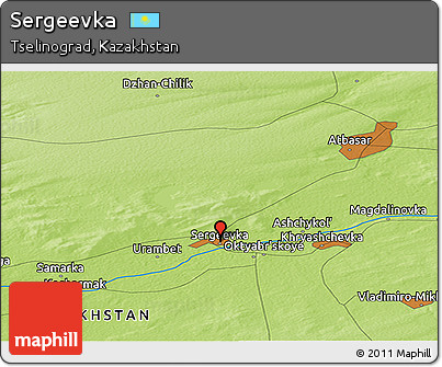 Physical Panoramic Map of Sergeevka