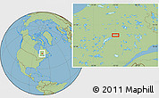 Savanna Style Location Map of the area around 51° 43' 18" N, 72° 10' 30" W