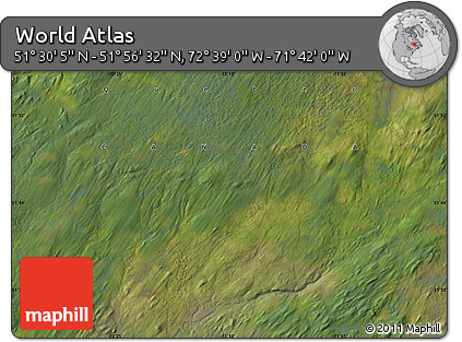 Satellite Map of the Area around 51° 43' 18" N, 72° 10' 30" W
