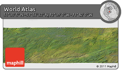 Satellite Panoramic Map of the Area around 51° 43' 18" N, 72° 10' 30" W