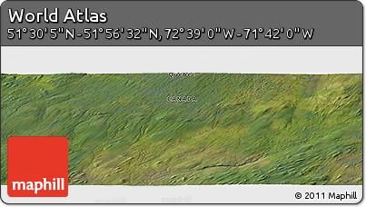 Satellite Panoramic Map of the Area around 51° 43' 18" N, 72° 10' 30" W