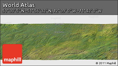 Satellite Panoramic Map of the Area around 51° 43' 18" N, 72° 10' 30" W