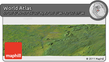 Satellite Panoramic Map of the Area around 51° 43' 18" N, 73° 1' 30" W