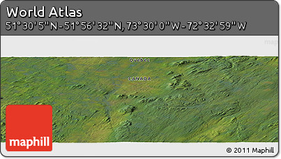 Satellite Panoramic Map of the Area around 51° 43' 18" N, 73° 1' 30" W