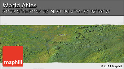 Satellite Panoramic Map of the Area around 51° 43' 18" N, 73° 1' 30" W