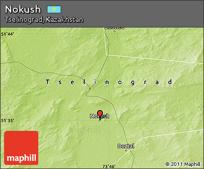 Physical Map of Nokush