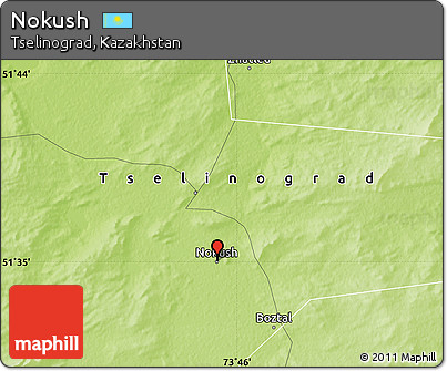 Physical Map of Nokush