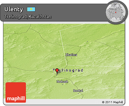 Physical Panoramic Map of Ulenty
