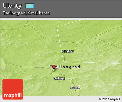 Physical Panoramic Map of Ulenty