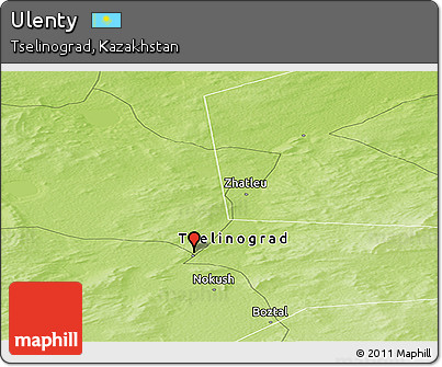Physical Panoramic Map of Ulenty