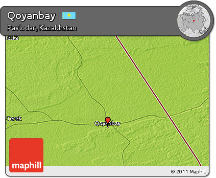 Physical 3D Map of Qoyanbay