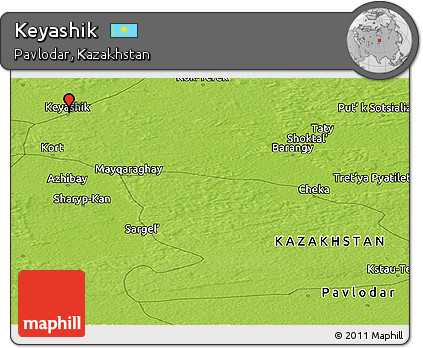 Physical Panoramic Map of Keyashik