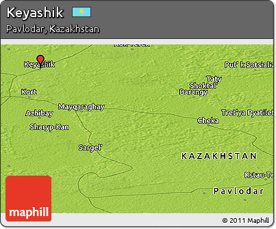 Physical Panoramic Map of Keyashik