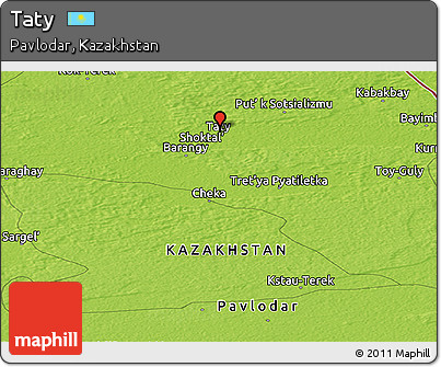 Physical Panoramic Map of Taty