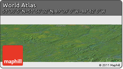 Satellite Panoramic Map of the Area around 51° 43' 18" N, 89° 10' 30" W