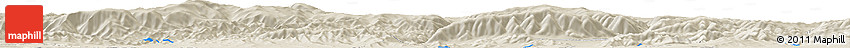 Shaded Relief Horizon Map of the Area around 51° 43' 18" N, 92° 43' 29" E