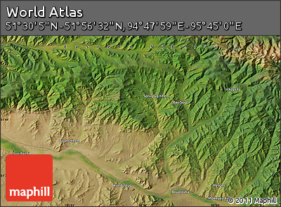 Satellite Map of the Area around 51° 43' 18" N, 95° 16' 30" E