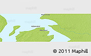 Physical Panoramic Map of the area around 51° 43' 18" N, 96° 49' 29" W