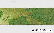 Satellite Panoramic Map of the area around 51° 43' 18" N, 96° 49' 29" W