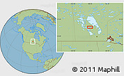Savanna Style Location Map of the area around 51° 43' 18" N, 98° 31' 30" W