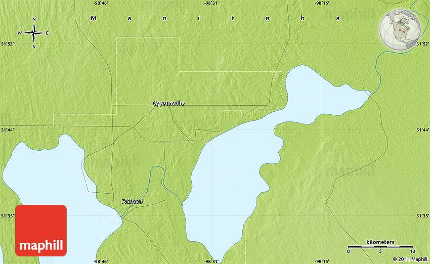 Physical Map of Fairford