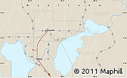 Shaded Relief Map of the area around 51° 43' 18" N, 98° 31' 30" W