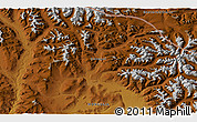 Physical 3D Map of the area around 51° 43' 18" N, 99° 31' 30" E
