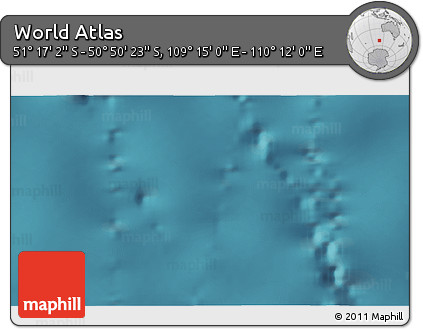 Satellite 3D Map of the Area around 51° 3' 43" S, 109° 43' 29" E