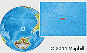 Physical Location Map of the area around 51° 3' 43" S, 112° 58' 29" W
