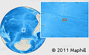 Shaded Relief Location Map of the area around 51° 3' 43" S, 112° 58' 29" W