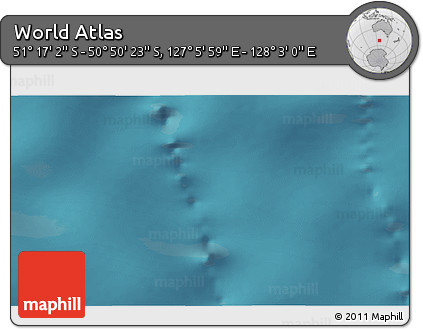 Satellite 3D Map of the Area around 51° 3' 43" S, 127° 34' 30" E