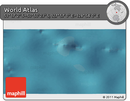 Satellite 3D Map of the Area around 51° 3' 43" S, 128° 25' 30" E