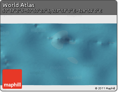 Satellite 3D Map of the Area around 51° 3' 43" S, 128° 25' 30" E