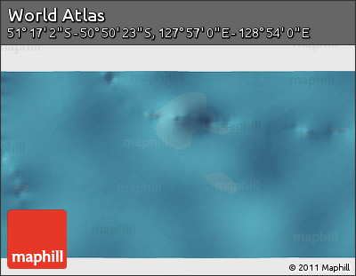 Satellite 3D Map of the Area around 51° 3' 43" S, 128° 25' 30" E