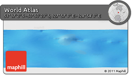 Physical Panoramic Map of the Area around 51° 3' 43" S, 128° 25' 30" E