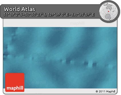 Satellite 3D Map of the Area around 51° 3' 43" S, 130° 7' 30" E