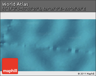 Satellite 3D Map of the Area around 51° 3' 43" S, 130° 7' 30" E
