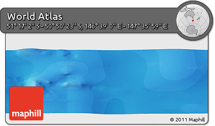 Political Panoramic Map of the Area around 51° 3' 43" S, 147° 7' 30" E