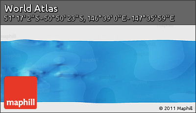 Political Panoramic Map of the Area around 51° 3' 43" S, 147° 7' 30" E