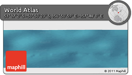 Satellite Panoramic Map of the Area around 51° 3' 43" S, 157° 19' 29" E
