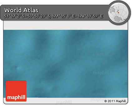 Satellite 3D Map of the Area around 51° 3' 43" S, 177° 43' 29" E