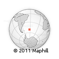Outline Map of the Area around 51° 3' 43" S, 33° 4' 30" W, rectangular outline