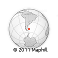 Outline Map of the Area around 51° 3' 43" S, 59° 25' 29" W, rectangular outline