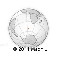 Outline Map of the Area around 51° 3' 43" S, 6° 1' 30" E, rectangular outline